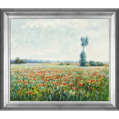 Wildon Home® Poppy Field In Argenteuil Framed On Canvas by Claude